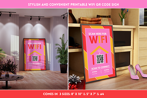 Cute WiFi QR Code Sign