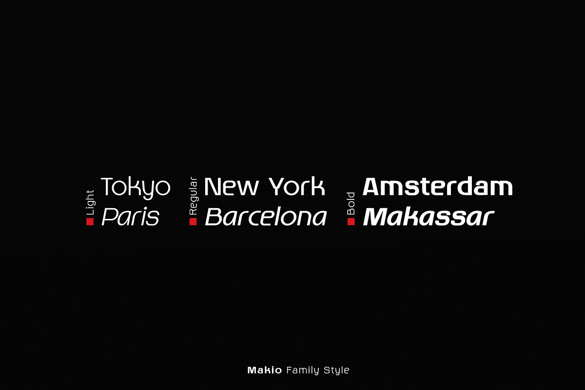 Makio - Sans Serif Typeface, a Sans Serif Font by HIRO.std (Photo 3 of 10)