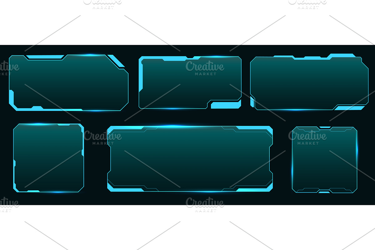 Glowing sci fi glass frames, a Technology Illustration by YummyBuum