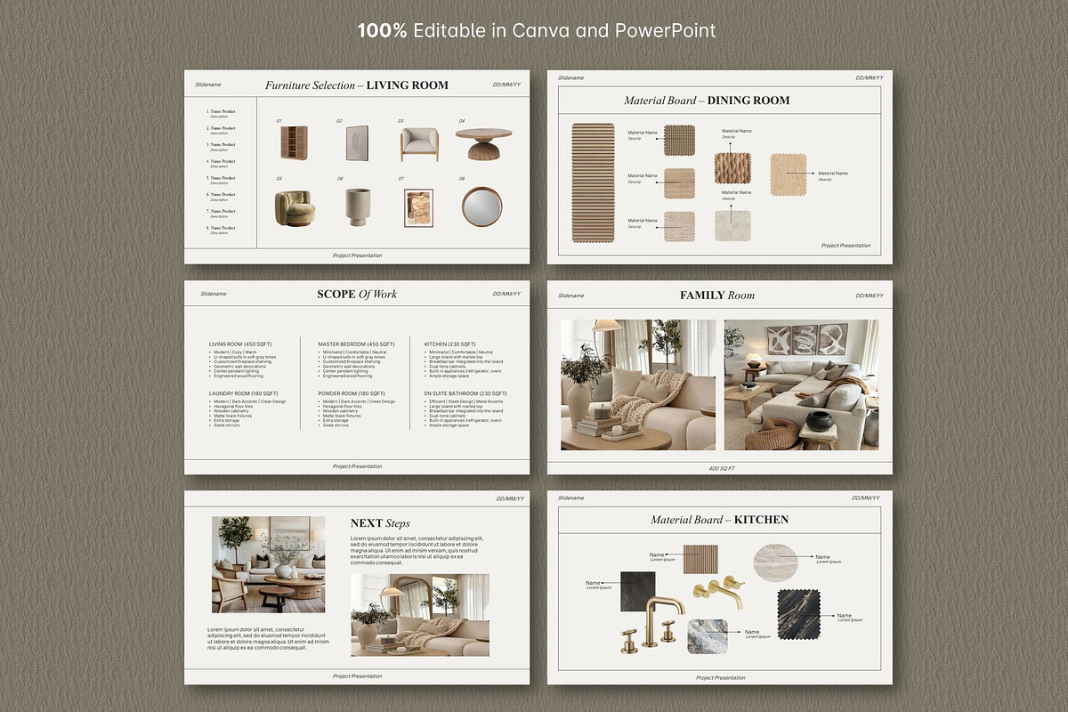 Interior Design Presentation Templat, a Presentation Template by SKY CREATION (Photo 5 of 7)