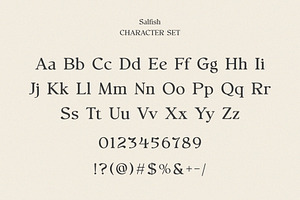 Salfish - Nostalgic Serif Font