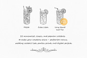 Cocktail Bundle, Line Art Clipart, a Food Illustration by Pretty Meerkat (Thumbnail 6 of 8)