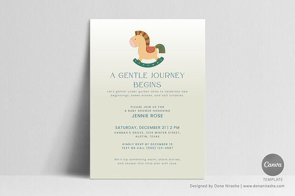 Baby Shower Invitation Template preview 6