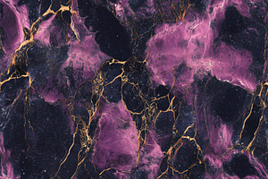Seamless vibrant purple and black marble texture with golden veins, showcasing, a Texture Graphic by Textures & Backgrounds