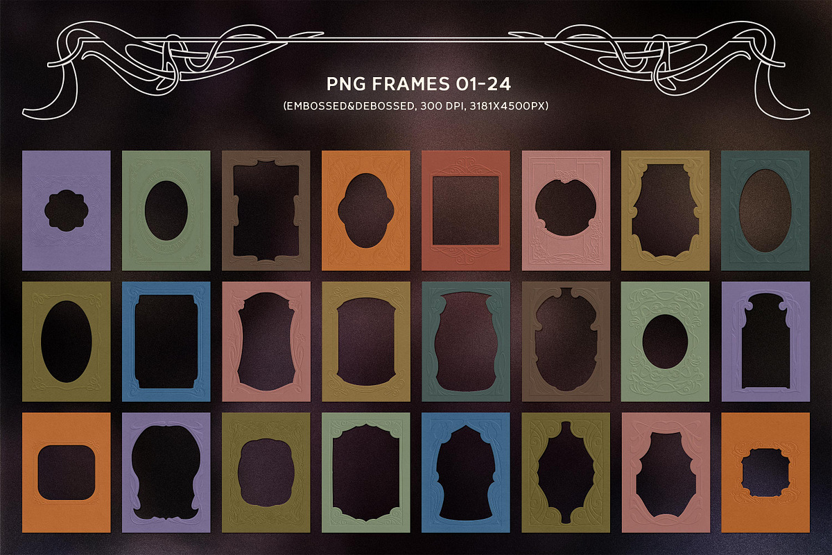 Art Nouveau Papers & Frames, a Texture Graphic by pixelbuddha.net (Photo 9 of 13)