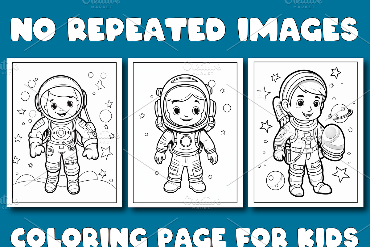 Space Coloring Pages with Cover, a Stationery Template by Design Station (Photo 2 of 5)