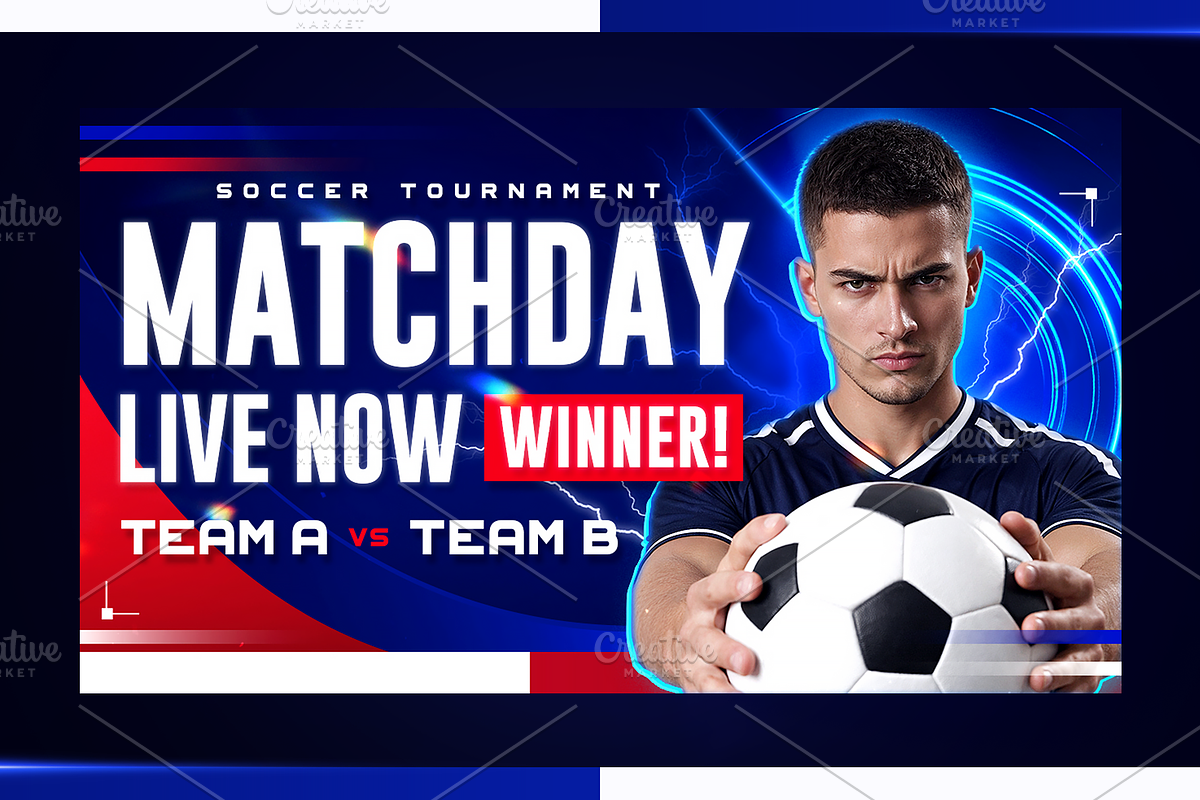 Football YouTube Thumbnail Pack, a Social Media Template by OnurDemircan (Photo 3 of 6)