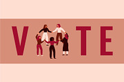 Different Women Vote, a Person Illustration by Mary Long (Thumbnail 2 of 6)