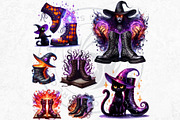 Vibrant Halloween Boots Clipart V2, an Illustration by ThatsDesignArt (Thumbnail 6 of 10)