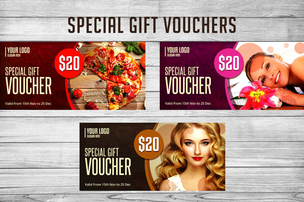 3 Special Gift Vouchers, a Card Template by emotions76 (Photo 1 of 4)
