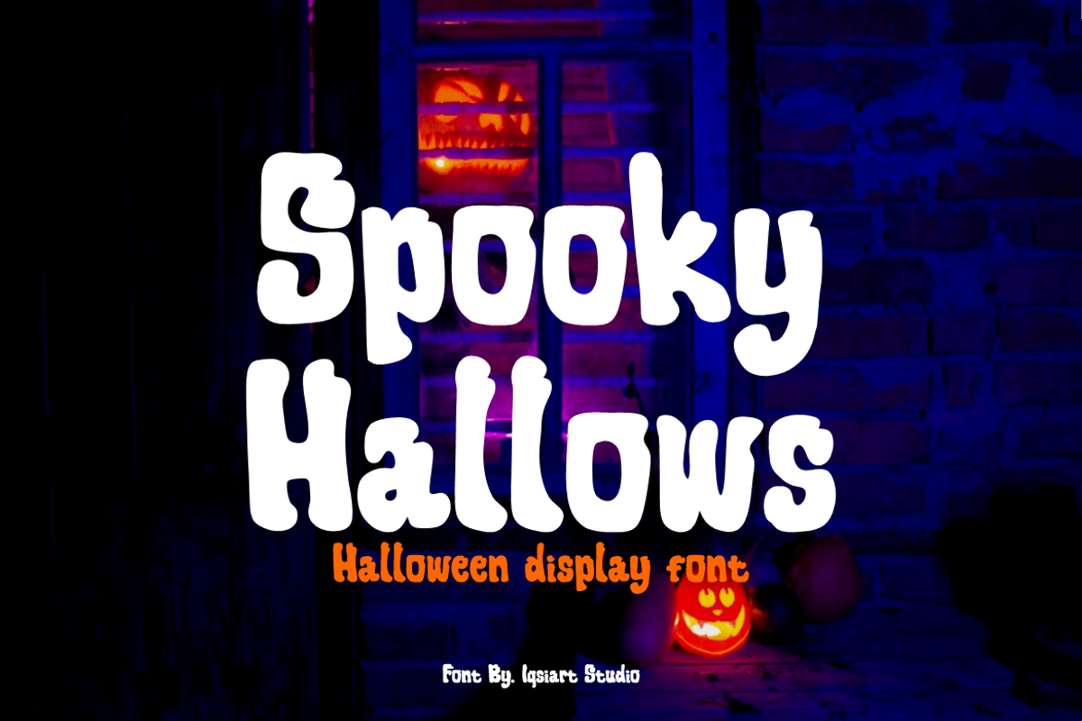 Spooky Hallows - Scary Font, a Handwritten Font by Iqsiart Studio (Photo 1 of 7)