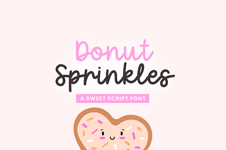 Donut Sprinkles Cute Cursive Font