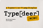 TypedeerMono - Typewriter Stamp Font, a Slab Serif Font by Drizy (Thumbnail 1 of 10)