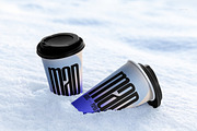Winter Paper Cup Mockup Set v.1, a Cups & Container Mockup by creatsy5 (Thumbnail 7 of 11)