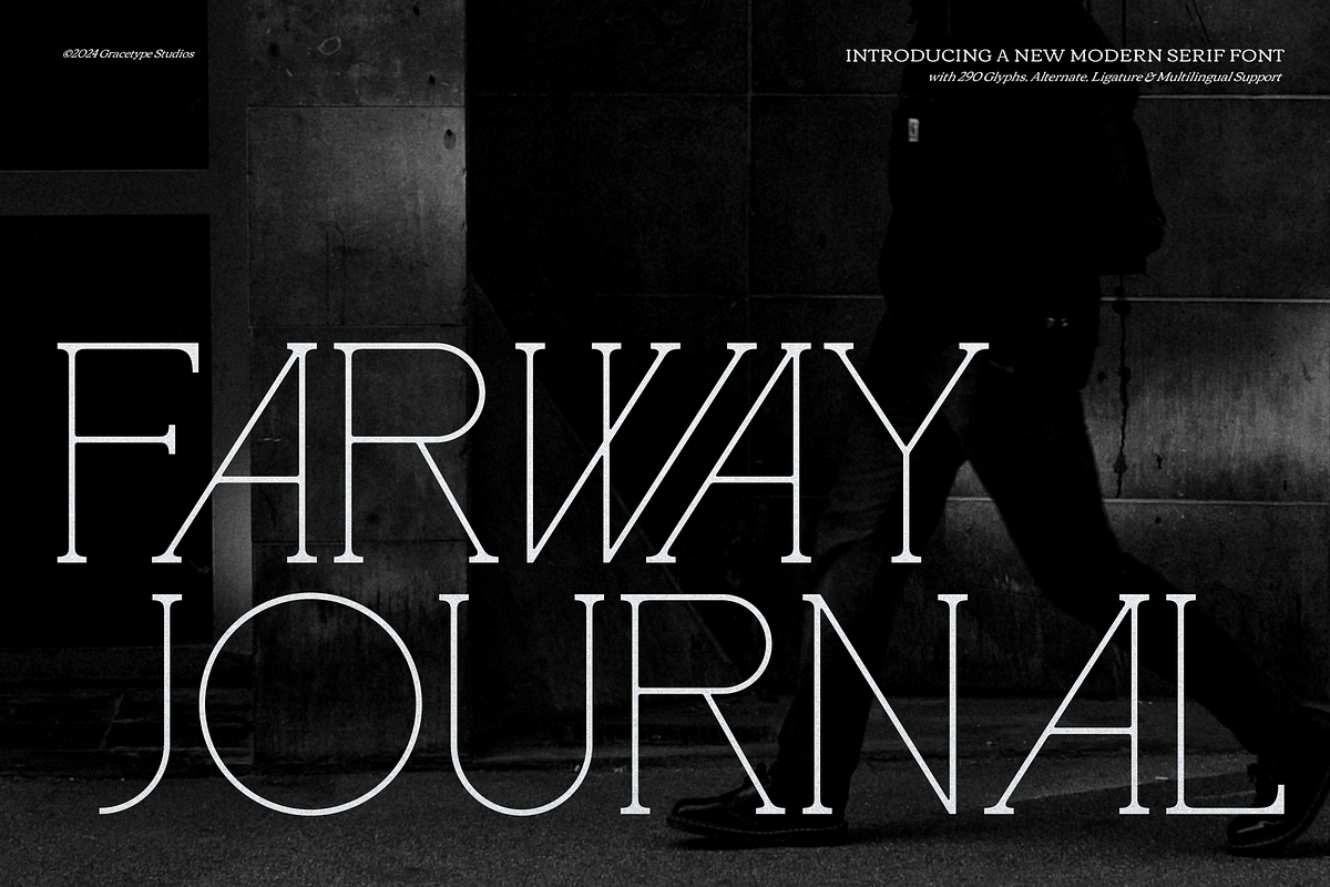 Farway Journal | Modern Serif Font, a Serif Font by gracetype_studio (Photo 1 of 12)