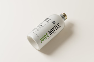 Glass Juice Bottle Mockups