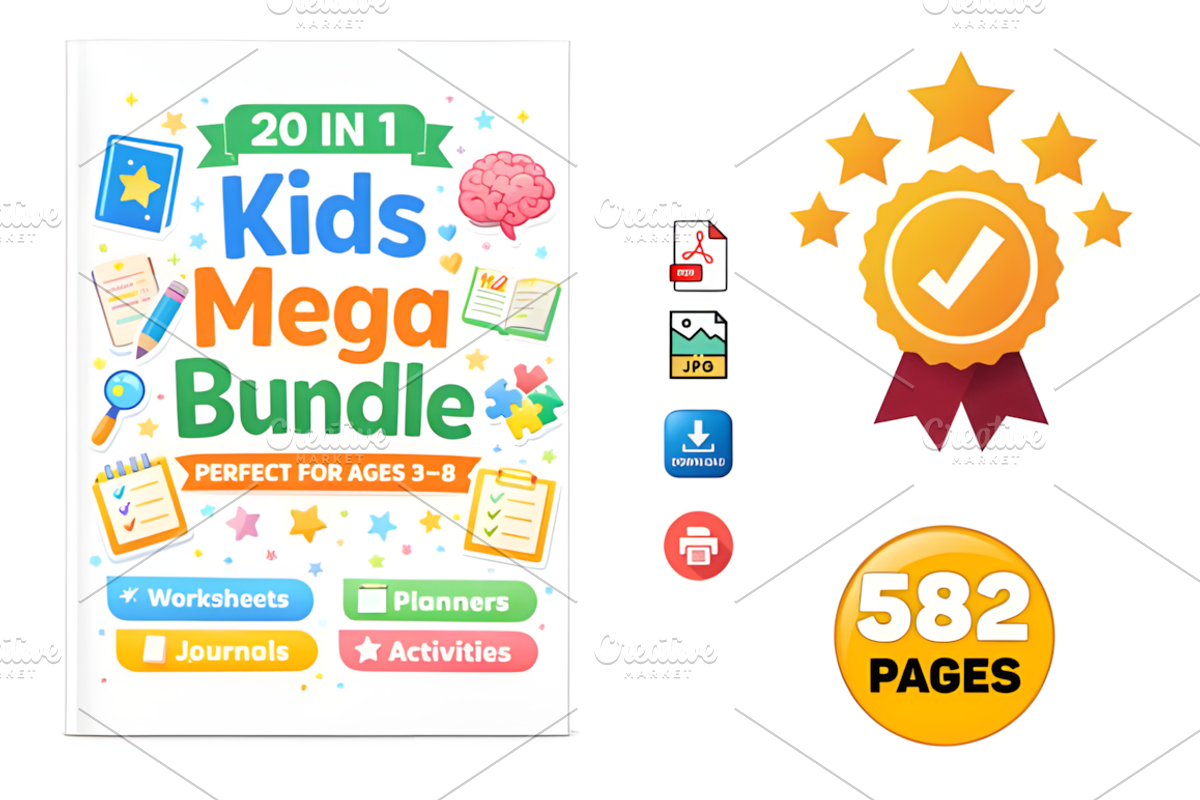 580+ Kids Mega Bundle, a Social Media Template by Ink Gallery (Photo 2 of 13)