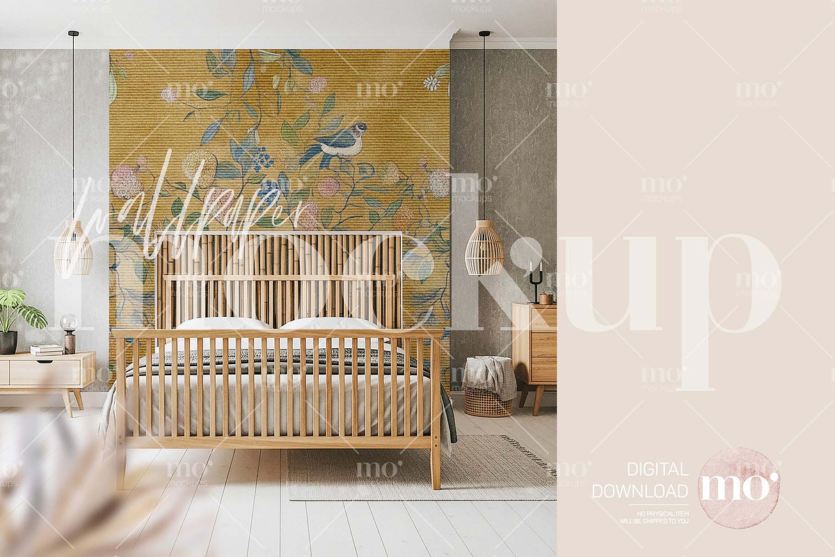 Bedroom Wallpaper Mockup, a Product Mockup by MoMockups (Photo 4 of 7)
