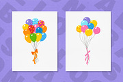 Balloons in a bunch Greeting vector, an Object Illustration by Neliakott ♥ (Thumbnail 5 of 10)