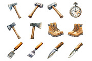 Lumberjack Accesories, an Illustration by Design Market (Thumbnail 3 of 3)