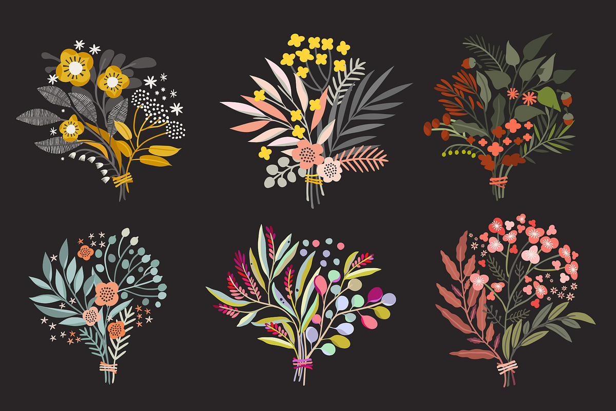 Vector Florals, a Background Graphic by Irtsya (Photo 9 of 12)
