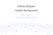 9 White Website Header Backgrounds, a Background Graphic by Creative ...