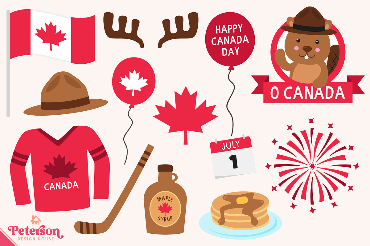 Canada Day Clipart, an Illustration by Peterson Design House
