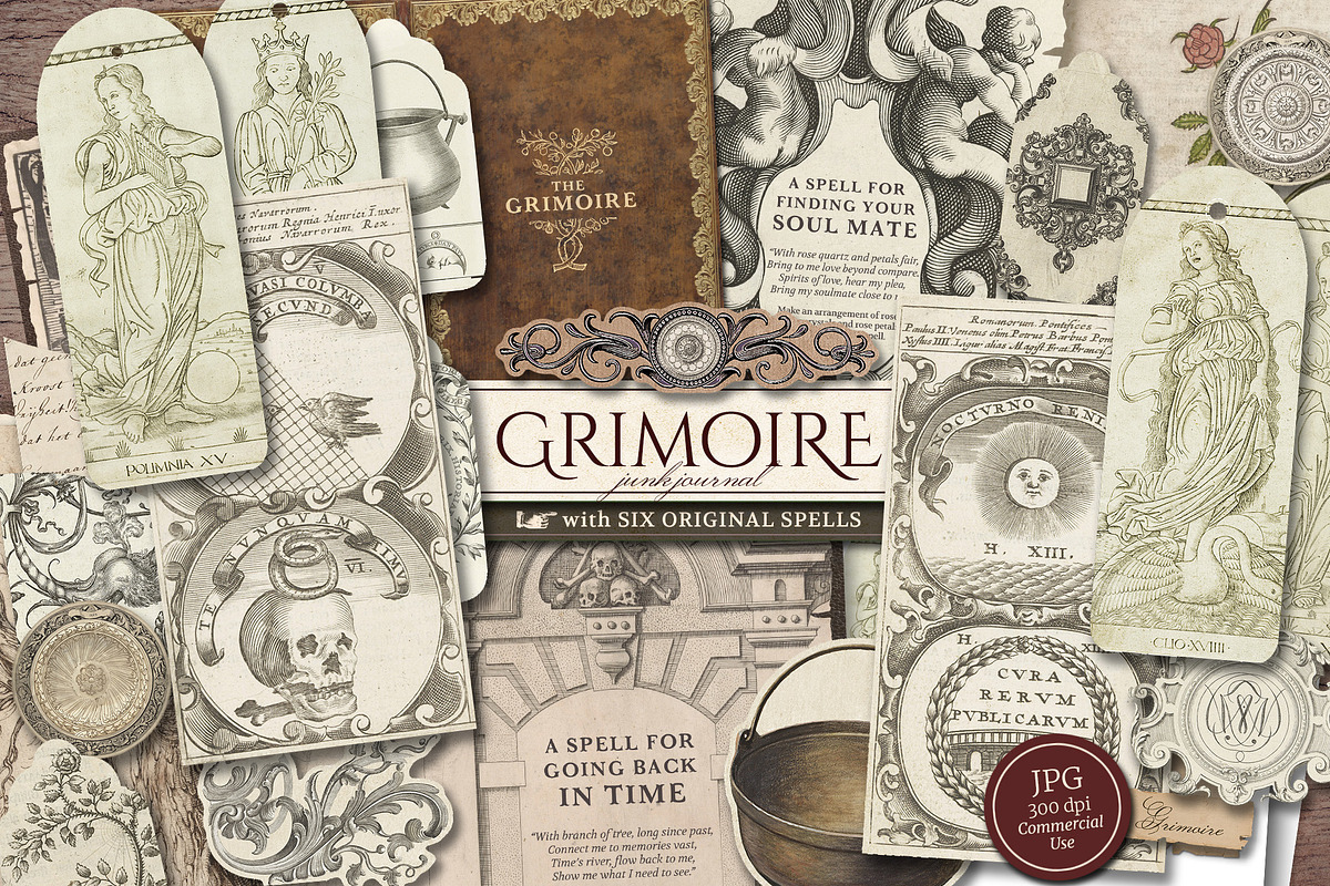 Grimoire Scrapbook Kit, a Decorative Illustration by Secret Helper (Photo 1 of 7)