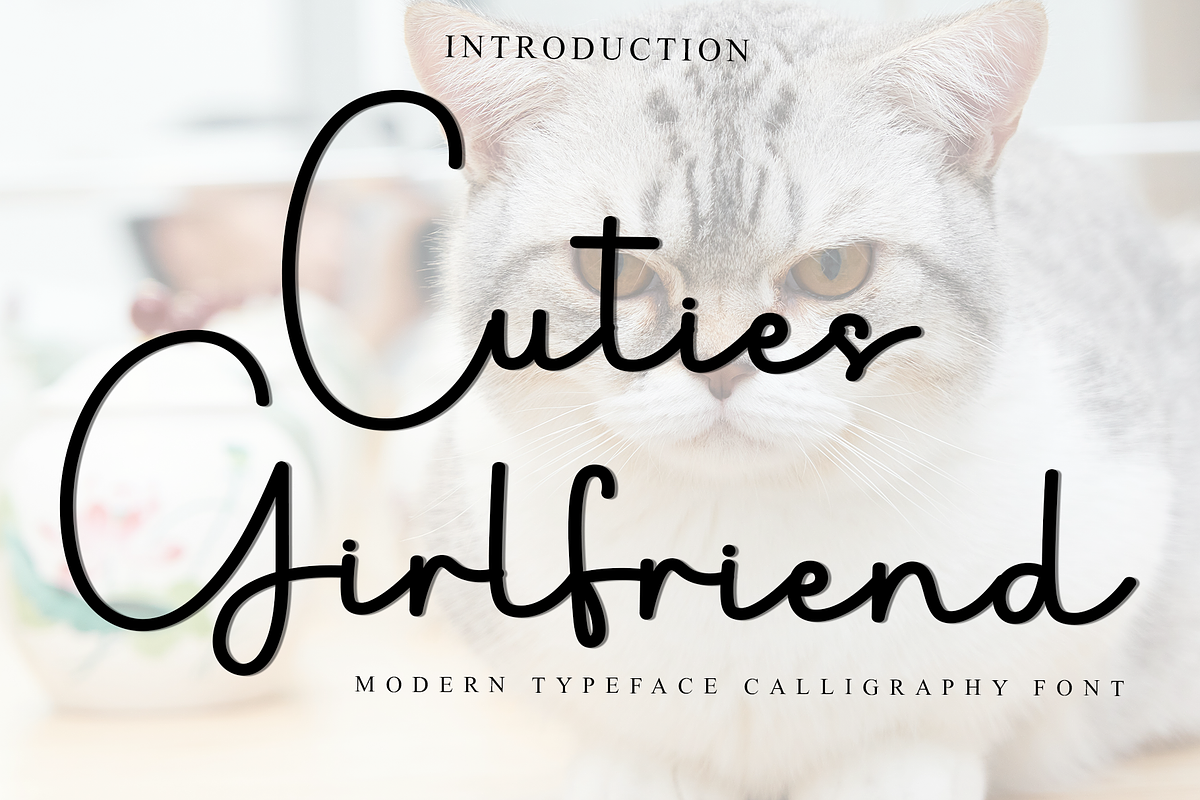 Cuties Girlfriend, a Handwritten Font by FreshTypeINK (Photo 1 of 8)