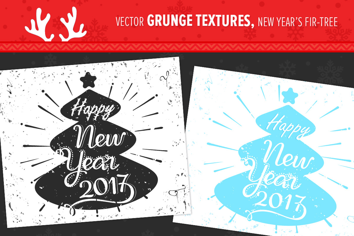 SET / 7 ills / Happy New 2017 Year!, a Decorative Illustration by Nadin_Lebedeva (Photo 3 of 4)