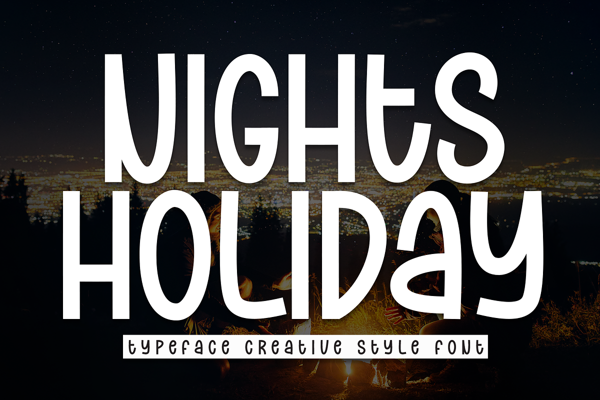 Nights Holiday | Script Font, a Script Font by Scratchones (Photo 1 of 8)