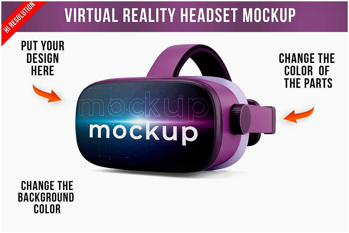 Virtual Reality Headset Mockup PSD, a Product Mockup by Bruno's Shop