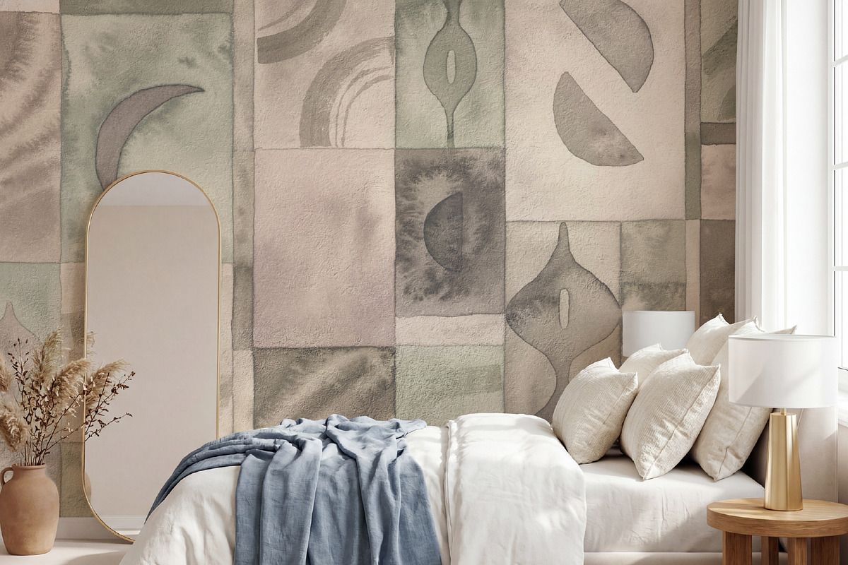 Zeria watercolor abstract wall mural, a Wallpaper Graphic by Timofi Art (Photo 6 of 19)
