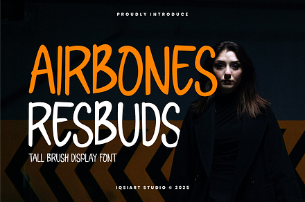 Airbones Resbuds - Tall Font, a Sans Serif Font by Iqsiart Studio