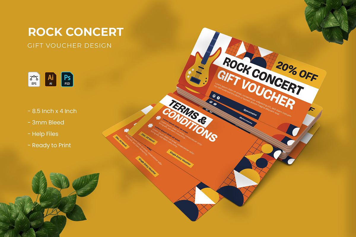 Rock Concert - Gift Voucher, a Print Template by VUNIRA (Photo 1 of 3)