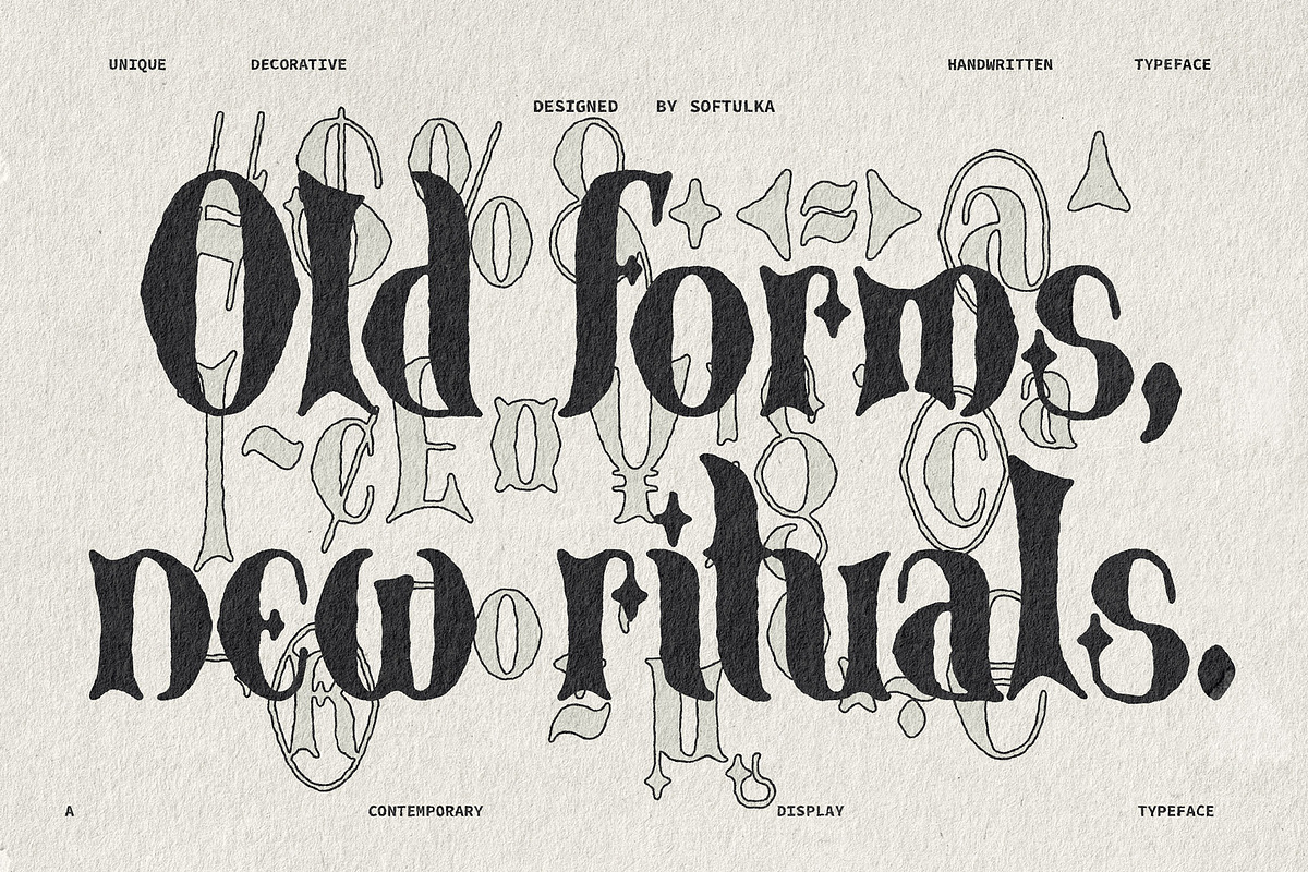 Gothic Pearl Typeface, a Blackletter Font by softulka (Photo 7 of 7)