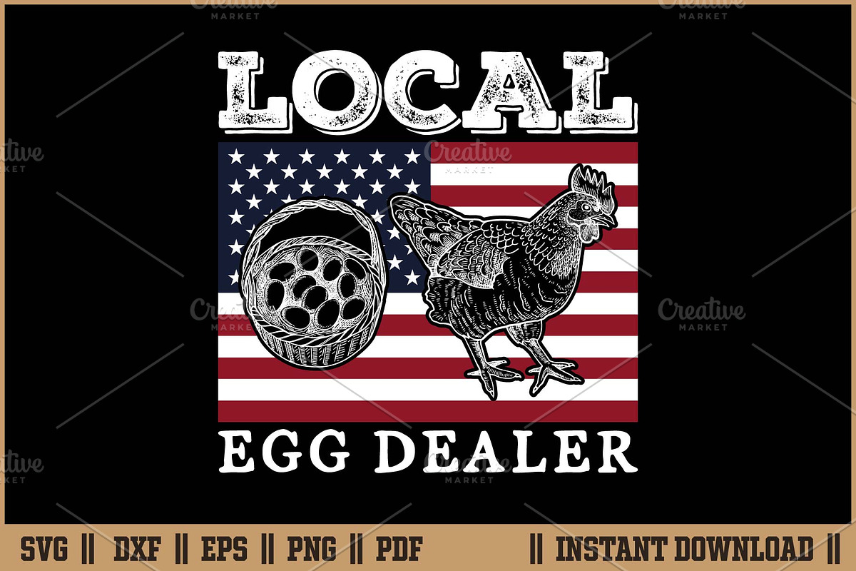 Local Egg Dealer Chicken Farmer SVG, an Illustration by Handy Arts Studio (Photo 1 of 3)