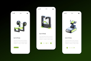 Gym & Fitness 3D Icon Pack