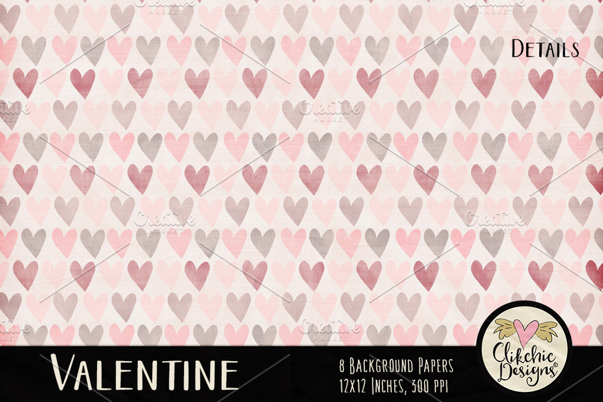 Valentine Background Textures preview 4