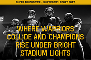 Super Touchdown - Superbowl Sport Fo, a Font by PutraCetol Studio (Thumbnail 5 of 5)