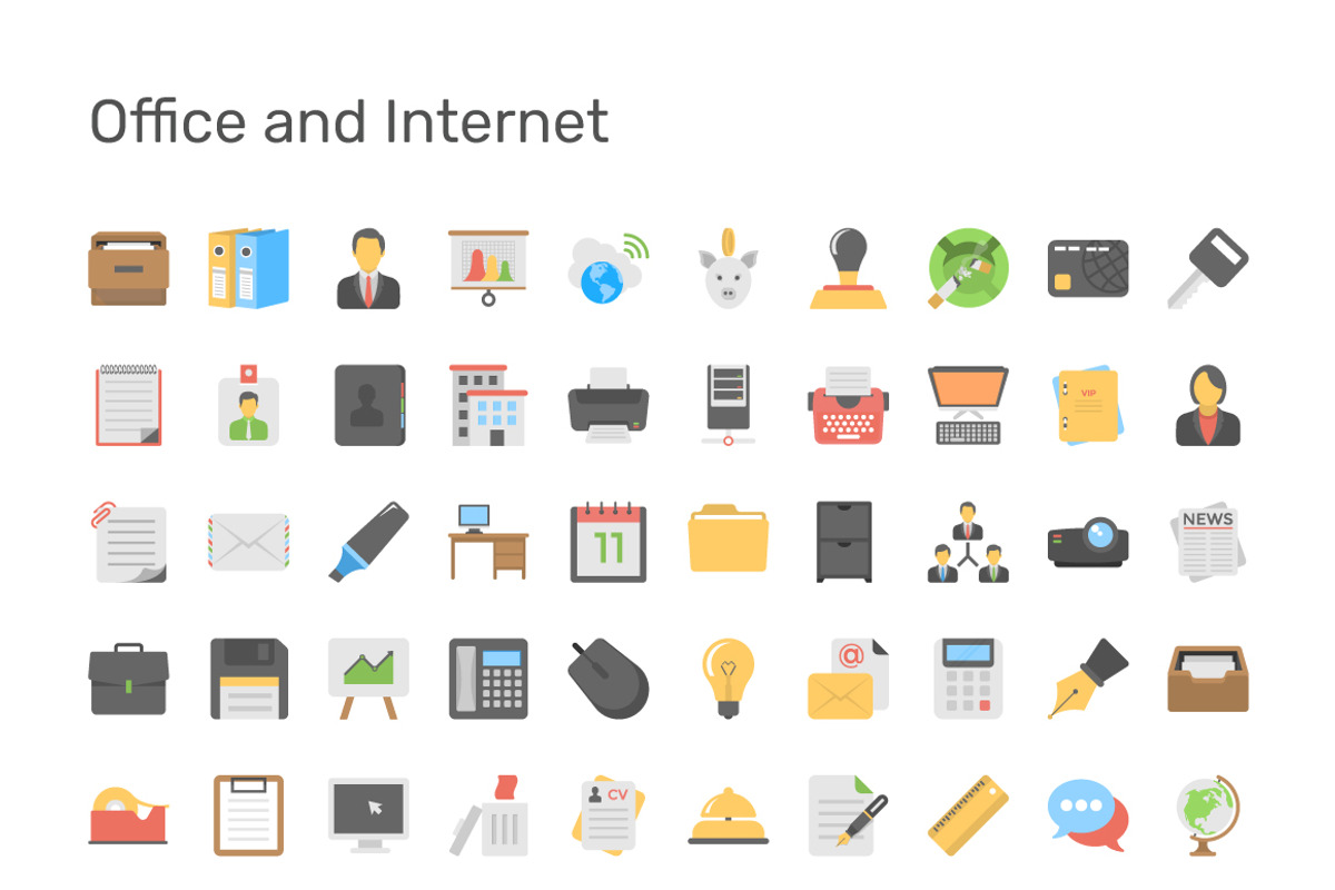 9690 Flat Icons Pack, an Outline Icon by Creative Stall (Photo 17 of 23)