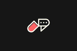 Capsule Chat Talk Logo Symbol