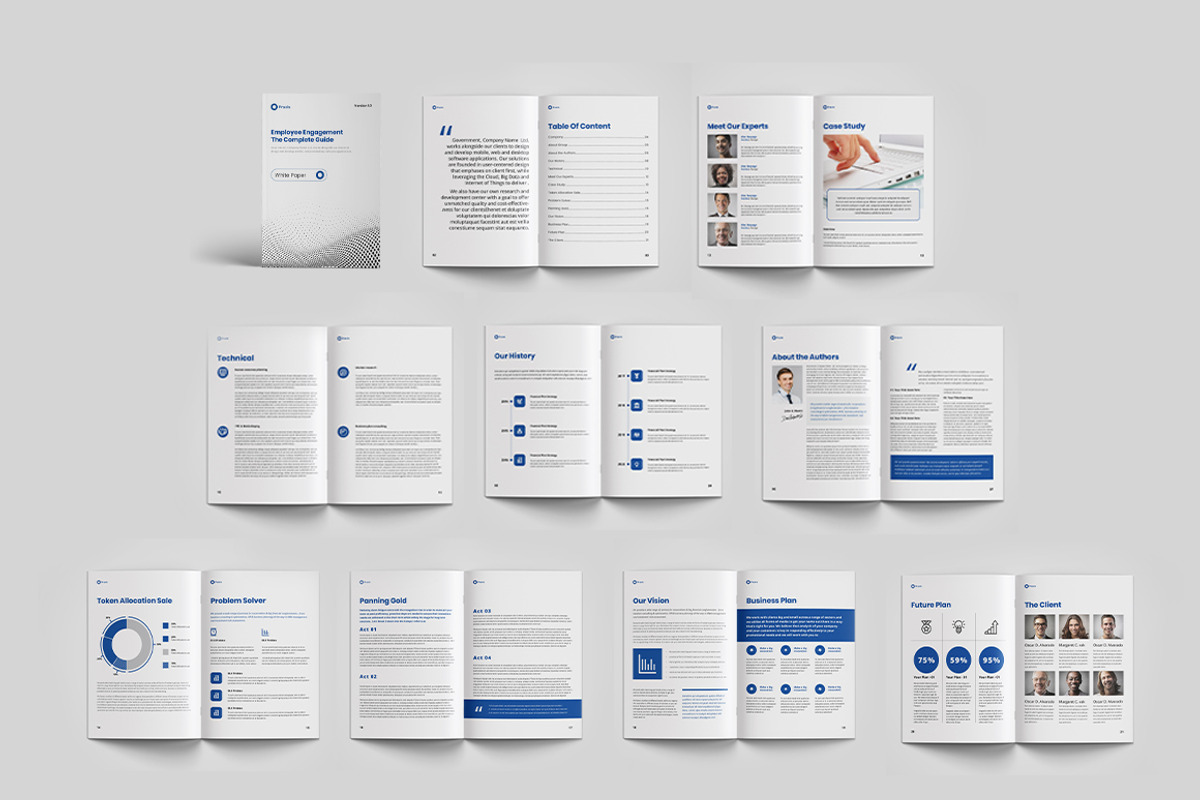 White Paper | MS Word & Indesign, a Brochure Template by azadcsstune (Photo 3 of 15)