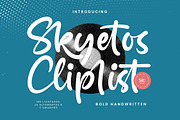 Skyetos Cliplist Bold Handwritten, a Script Font by stylishtype.co (Thumbnail 1 of 20)