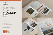 Bifold Vertical Brochure Mockup, a Print Template by mockupatelier (Thumbnail 1 of 13)