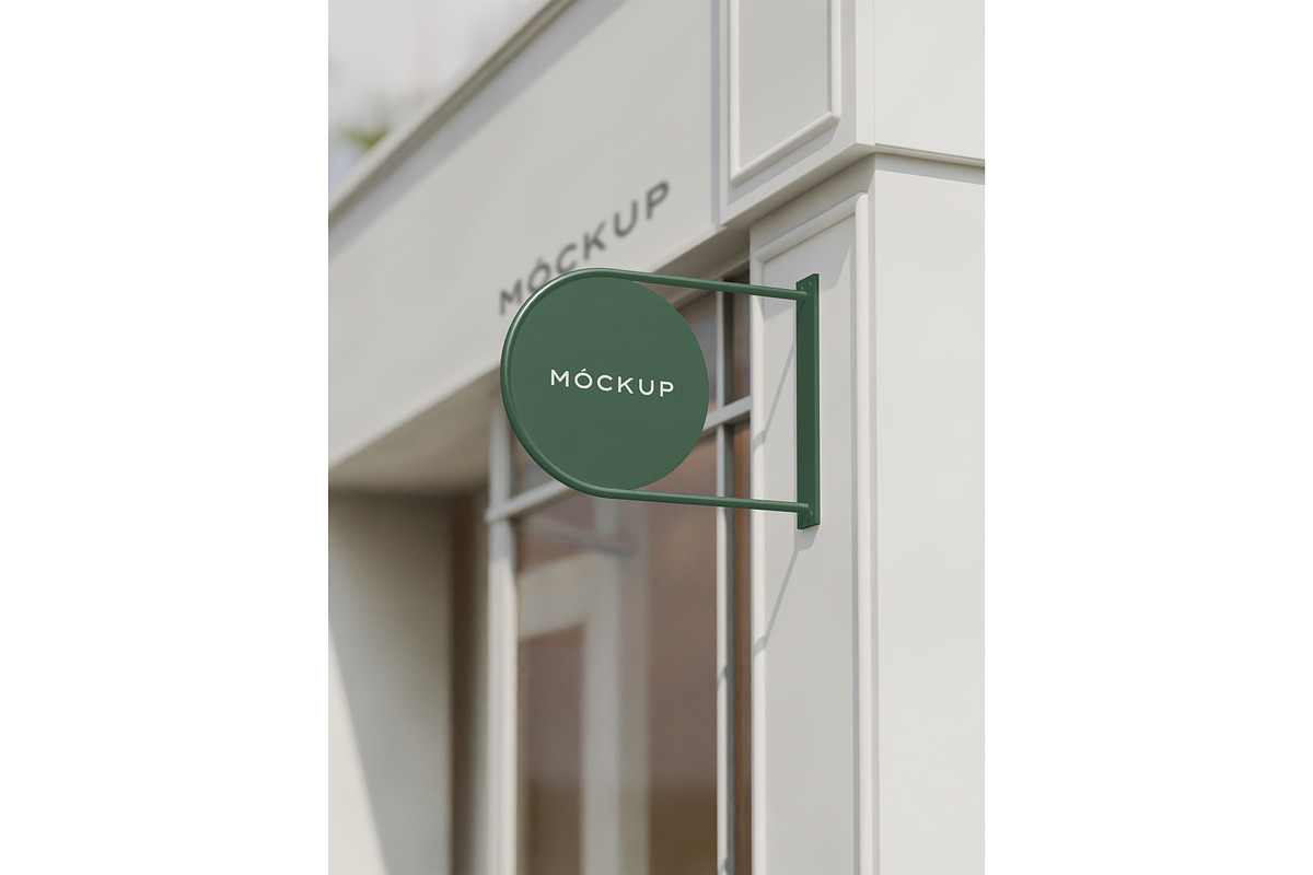 Sign & storefront logo mockup, an Advertising Mockup by Mockthethics. (Photo 3 of 13)