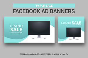 TV For Sale Banners Facebook Ad