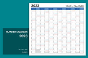 Calendar 2023 Planner Simple Style, a Stationery Template by WORAKAMON Design Studio (Thumbnail 1 of 4)