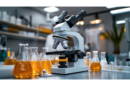Laboratory scene showcasing a, an Abstract Photo by Sergey Kotenev