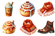 Fall Aesthetic Clipart, an Illustration by Watercolor design (Thumbnail 4 of 4)